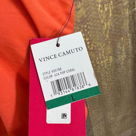 Vince Camuto Coral Pop One Shoulder Tankini Swim Top Large NWT - Picture 4 of 7